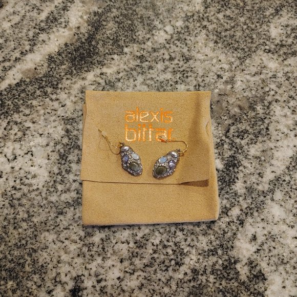 Alexis Bittar French Hook Dangle Earrings. Earrings will come with suede pouch. - Picture 5 of 5